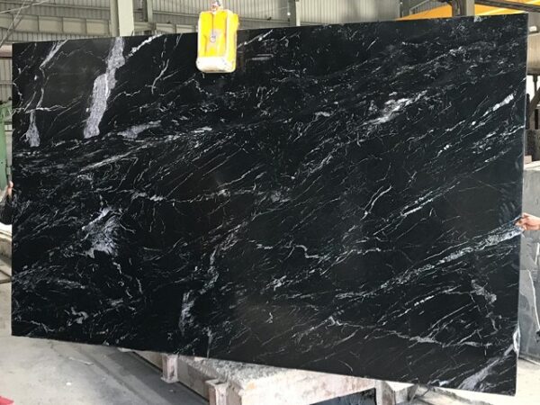 marine black polished slab